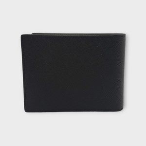 MAC&LOU men's vegan leather bifold wallet black